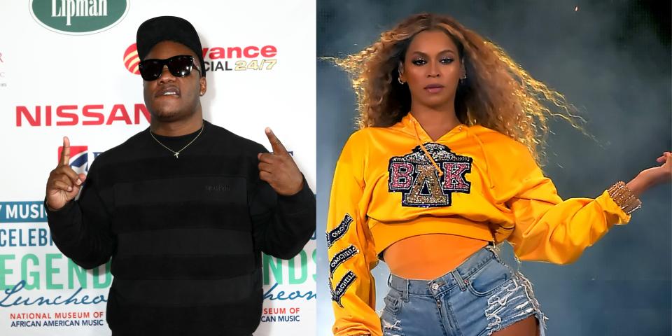 Sean Garrett (left) writes and produces for artists like Beyonce (right) after spending his childhood performing in talent shows.