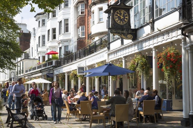 The Pantiles, Tunbridge Wells in Kent, UK