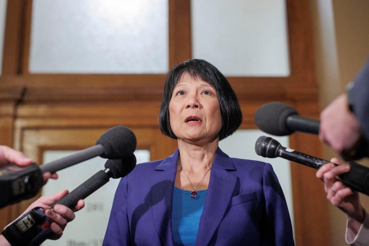 Toronto Mayor Olivia Chow says while she's encouraged by the housing measures announced Tuesday in the federal government's fall economic statement, money needs to flow to the city now to address the housing crisis. (Evan Mitsui/CBC - image credit)