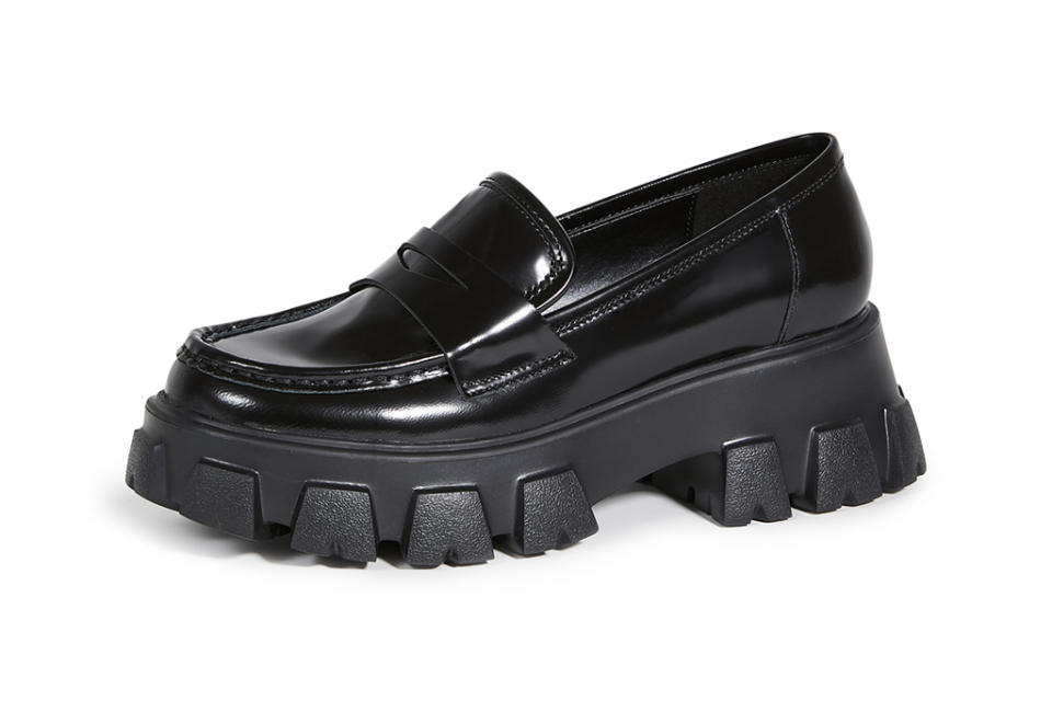 chunky black shoes, chunky loafers, chunky shoes