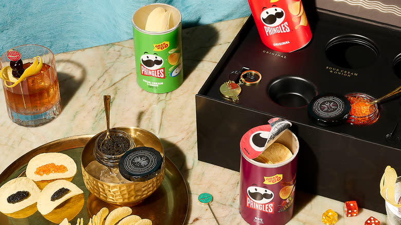 fancy pringles and caviar kit