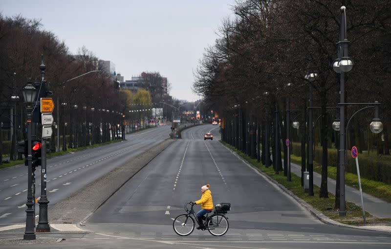 A general view of empty streets in Berlin