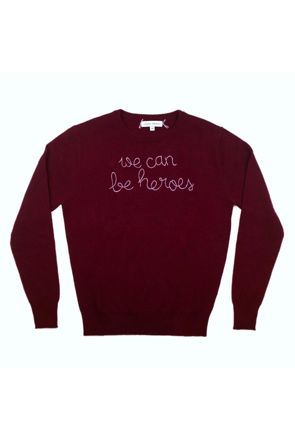 "We Can Be Heroes" Sweater