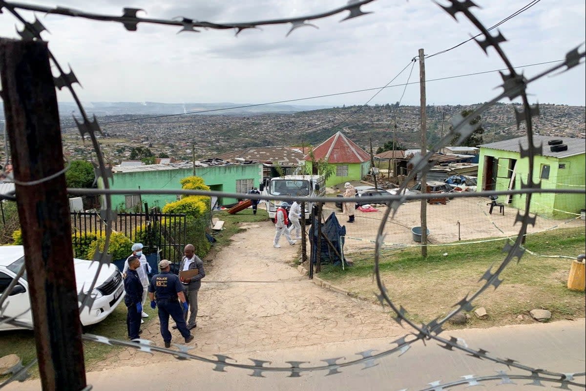 The scene of the mass shooting near Pietermaritzburg (REUTERS)