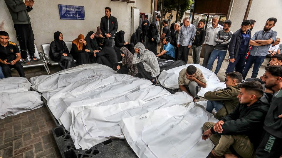 A scene from Rafah's Al-Najar Hospital on Monday. - Abed Rahim Khatib/Anadolu/Getty Images