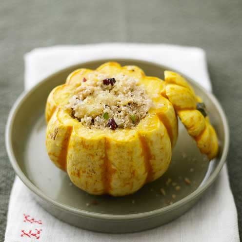 vegetarian christmas recipe stuffed squash