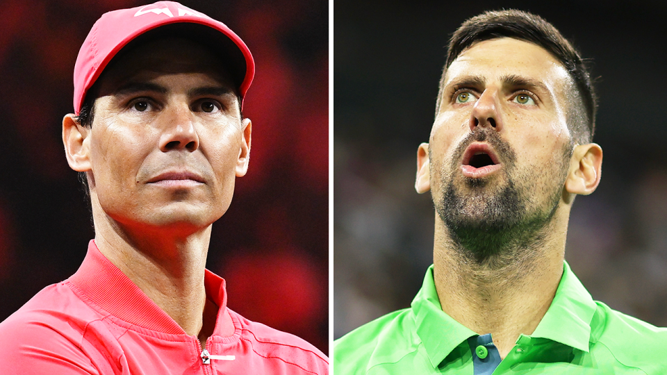 Novak Djokovic (pictured right) was eliminated from Indian Wells with neither the World No.1 or Rafa Nadal (pictured left) featuring in the round of 16. (Getty Images)