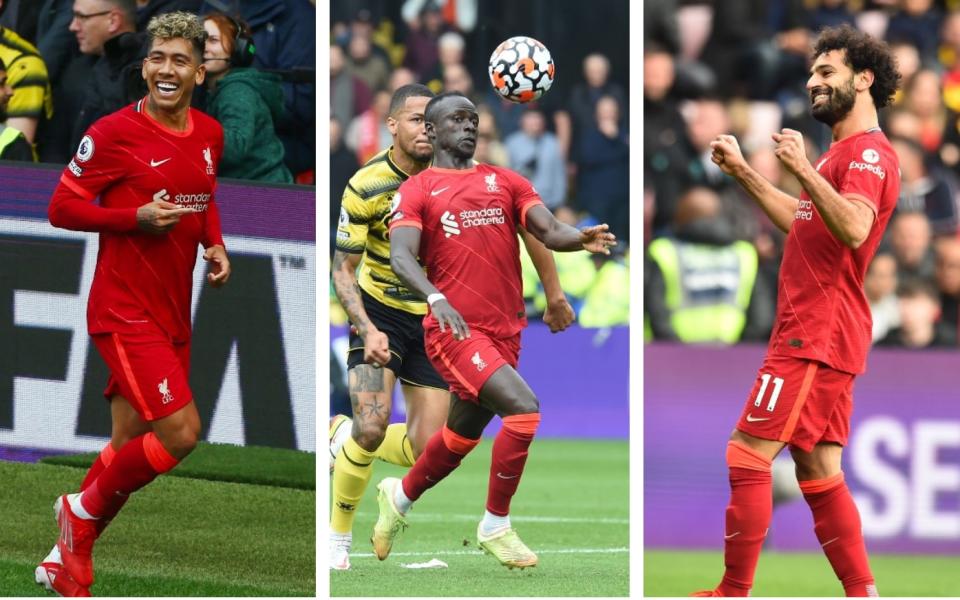 Roberto Firmino, Sadio Mane, Mohamed Salah.