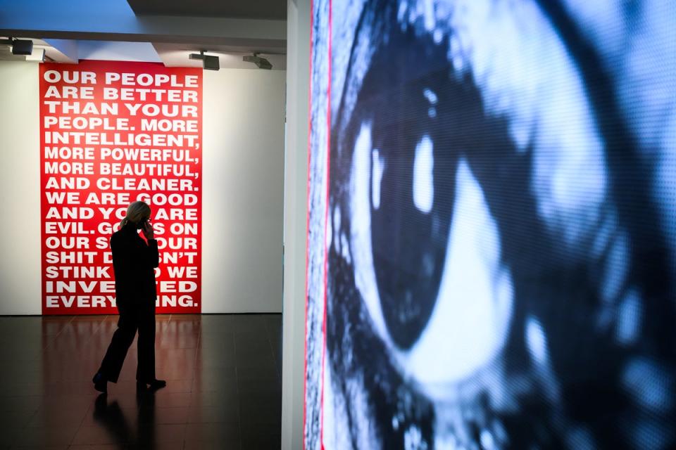 Kruger has taken over the Serpentine South Gallery and the building outside (Getty)