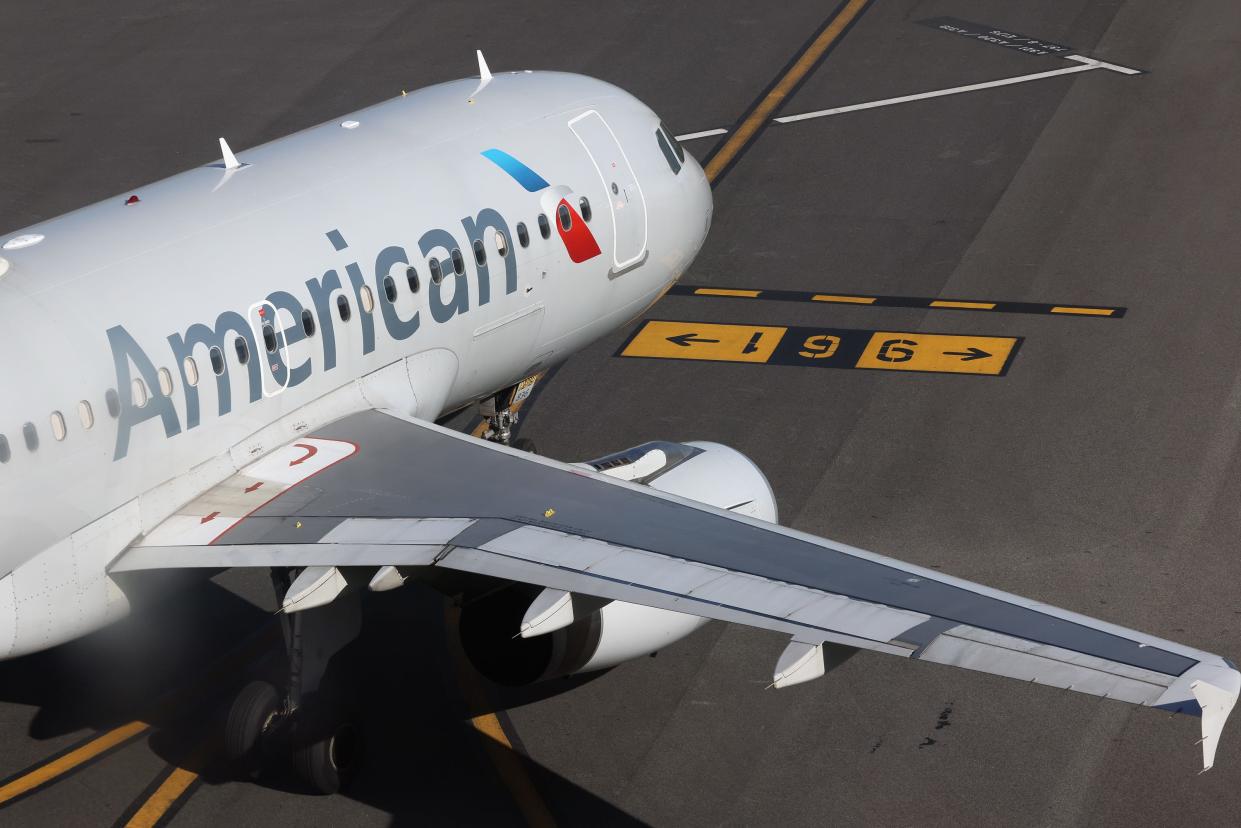 American Airlines jet at LaGuardia