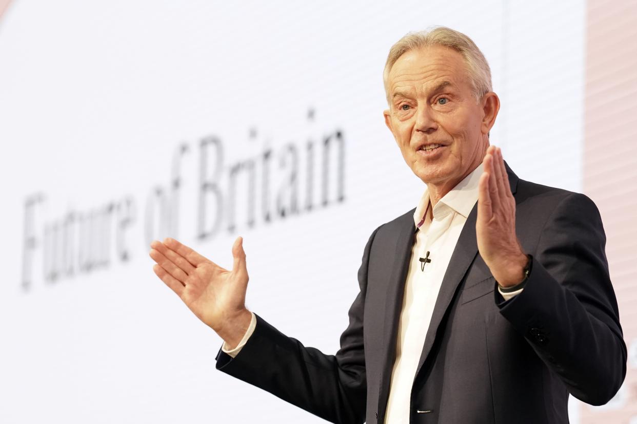 Sir Tony Blair said technological changes will allow politicians to ‘reimagine’ the state (Stefan Rousseau/PA) (PA Wire)