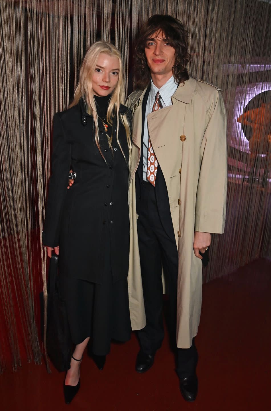 london, england march 28 anya taylor joy and malcolm mcrae attend a gala performance of 