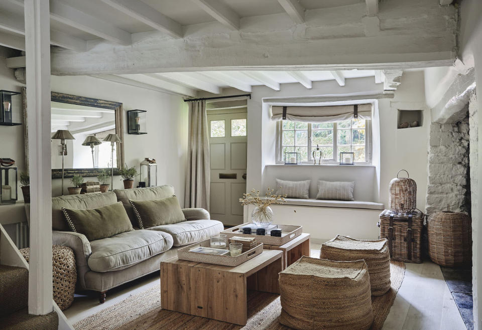 <p> Older country homes featuring traditional dark oak beams and smoke-stained fireplaces can be too oppressive for contemporary tastes. </p> <p> Keep the charm while updating the look by painting walls, woodwork and even bricks or stone in a bright white. </p> <p> This will transform a country living room in an instant and given an uplifting spirit to your country home. </p>