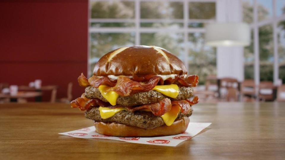 Fans of Wendy’s Baconator lineup can try the new Pretzel Baconator, featuring a pretzel bun, for a limited time at restaurants nationwide.