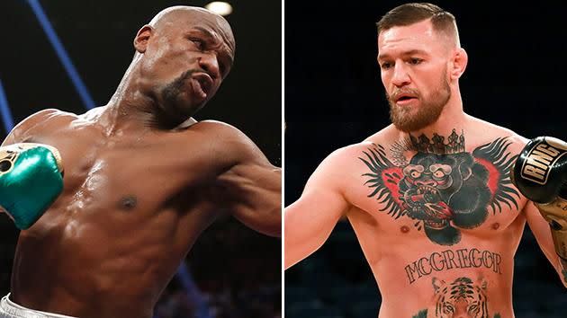 Mayweather and McGregor. Image: Getty