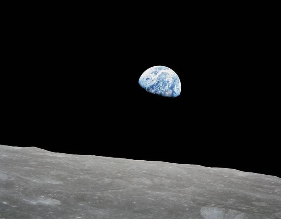 On Dec. 24, 1968, as the Apollo 8 spacecraft was rotating, astronaut Bill Anders took this iconic photo of Earth rising over the moon's horizon. Some consider the image a pivotal moment in people's understanding of the planet.