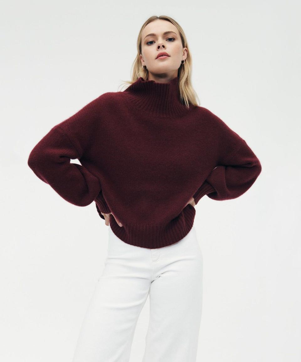 <p><a href="https://go.redirectingat.com?id=74968X1596630&url=https%3A%2F%2Fnaadam.co%2Fproducts%2Fluxe-cashmere-oversized-turtleneck%3Fvariant%3D39807854215264&sref=https%3A%2F%2F" rel="nofollow noopener" target="_blank" data-ylk="slk:Shop Now;elm:context_link;itc:0;sec:content-canvas" class="link ">Shop Now</a></p><p>Luxe Cashmere Oversized Turtleneck</p><p>naadam.co</p><p>$175.00</p>