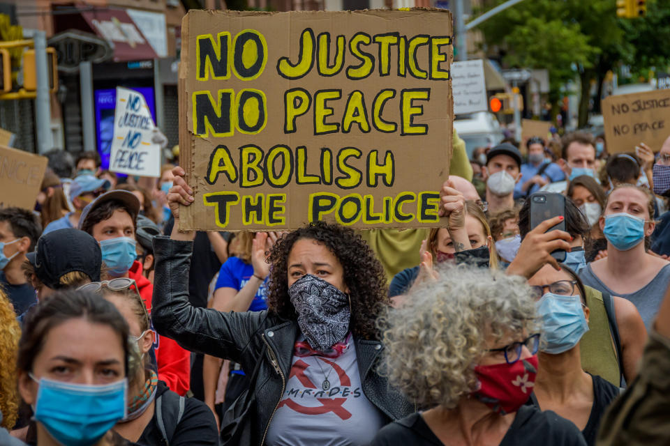 One of Tuesday's protests in New York City. (Photo: Erik McGregor via Getty Images)