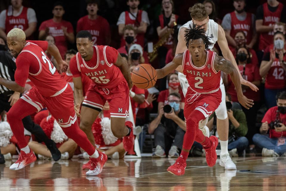 Bosse graduate Mekhi Lairy (2) has eclipsed the 1,000-point barrier with Miami (Ohio).