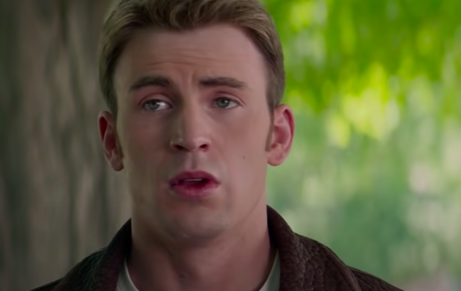 close up of chris evans