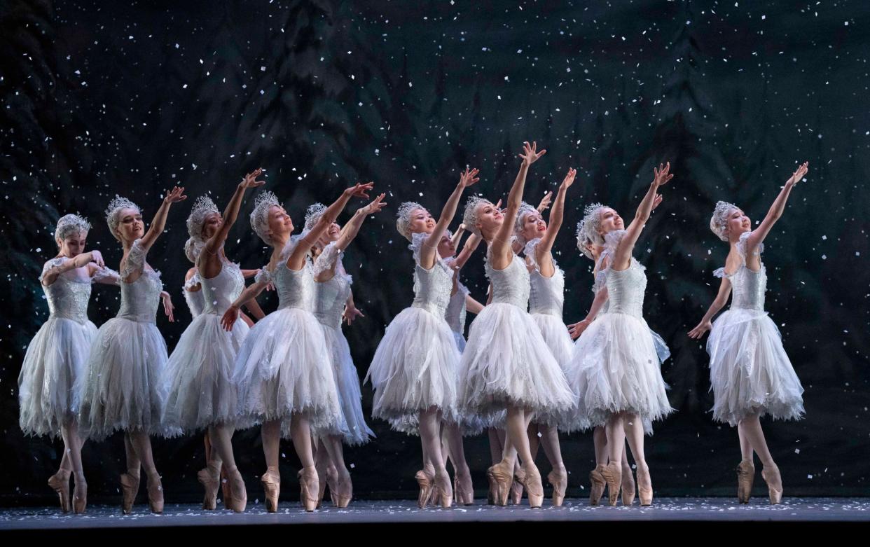 The Royal Ballet corps in Peter Wright's Nutcracker, at Covent Garden - Alastair Muir