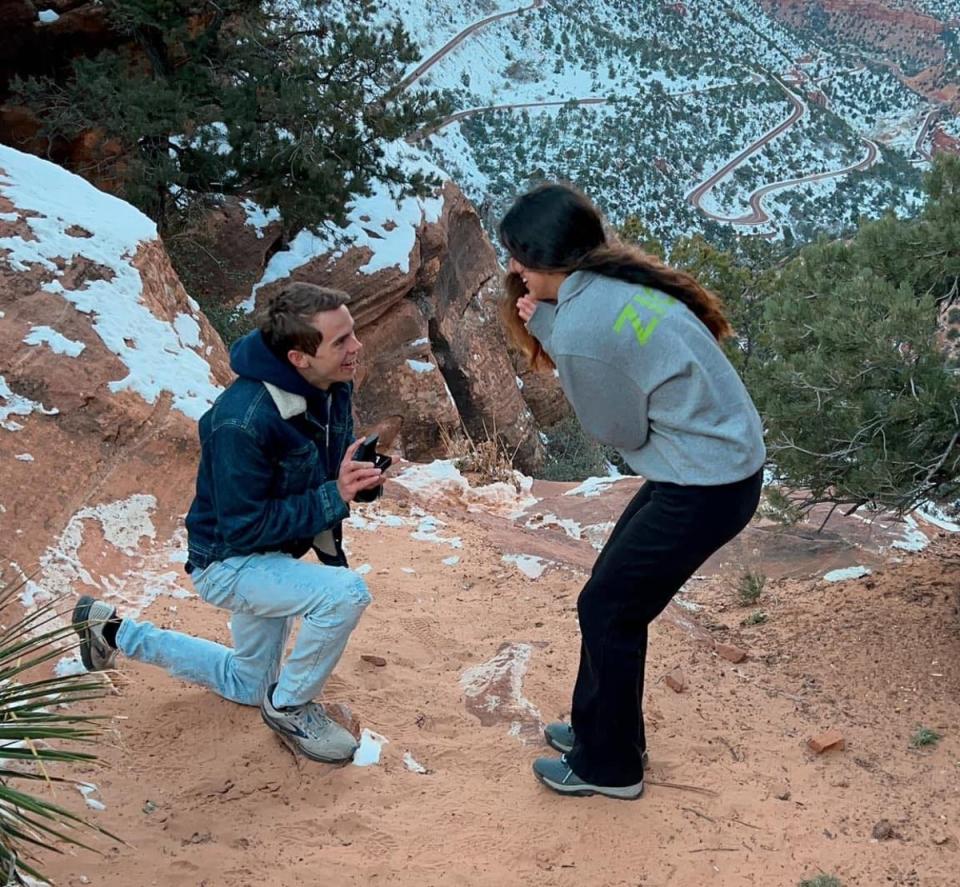 The couple had only tied the knot three days earlier (Nate Kuhlman/Facebook)