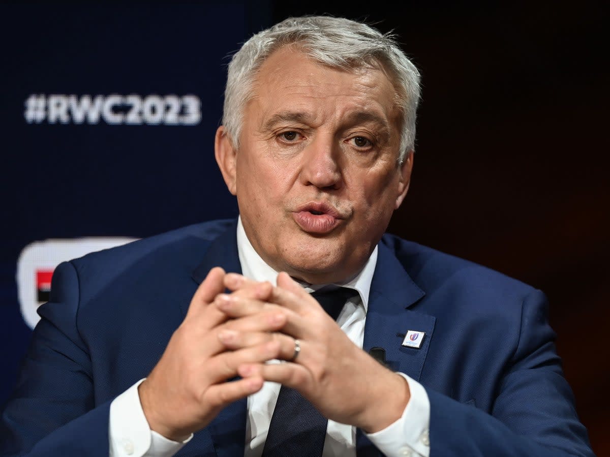 Claude Atcher has been axed from his role as chief executive of the 2023 Rugby World Cup  (AFP via Getty Images)