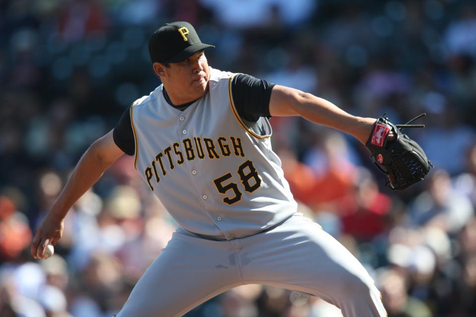 桑契斯（Rómulo Sánchez）。 (Photo by Brad Mangin/MLB Photos via Getty Images)