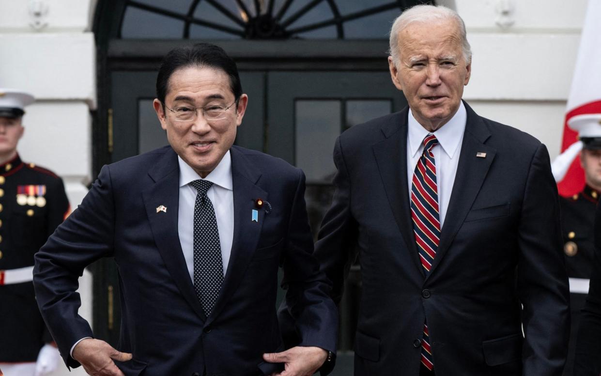 Fumio Kishida and Joe Biden