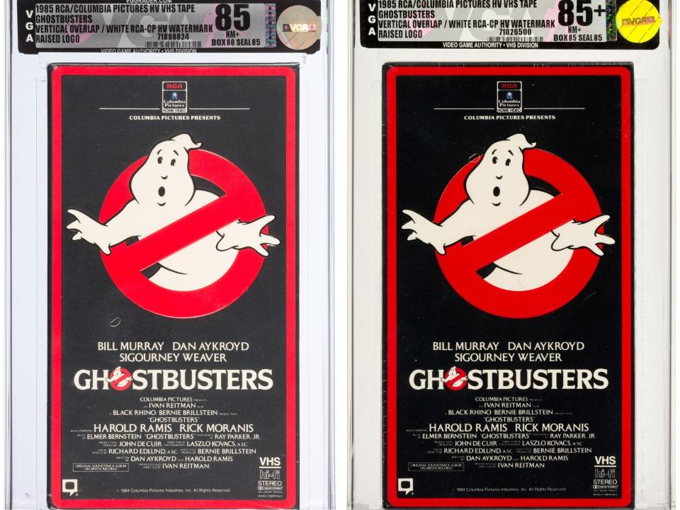 Two VHS tapes of "Ghostbusters"