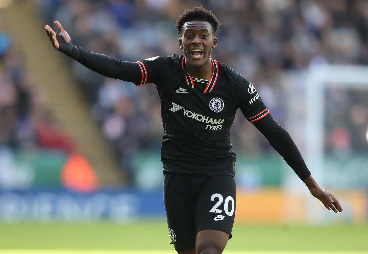 Chelsea's Callum Hudson-Odoi during the Premier League match at the King Power Stadium, Leicester. (Photo by Nick Potts/PA Images via Getty Images)