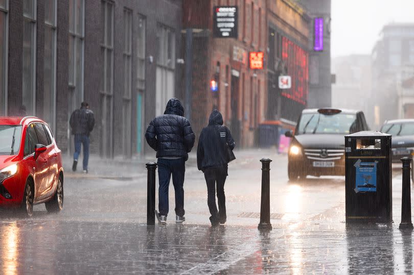 Heavy rain is predicted to batter Liverpool tomorrow