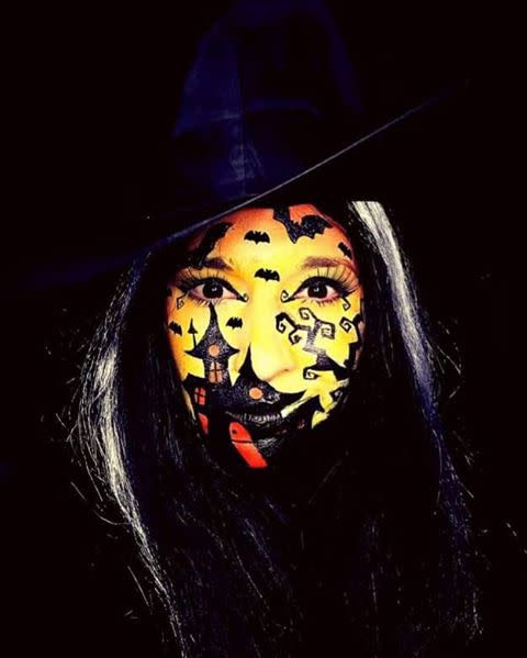 halloween face paint witch