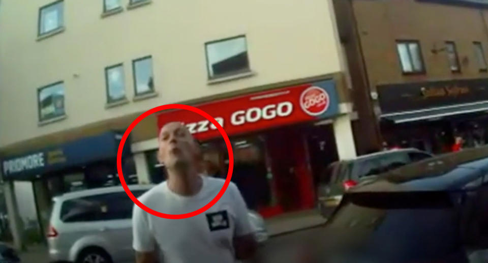 Graham Swinbourne was caught on camera spitting at the parking attendant. Source: PA/ Gravesham Borough Council