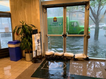 A flooded area is seen in New Orleans