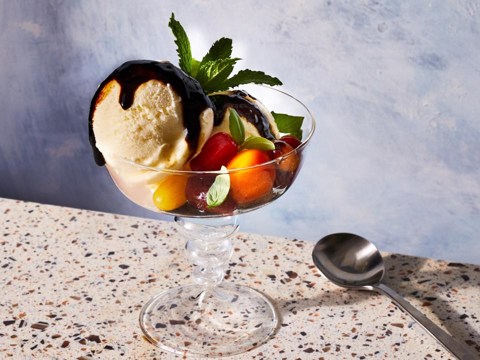 Caprese Ice Cream Sundaes