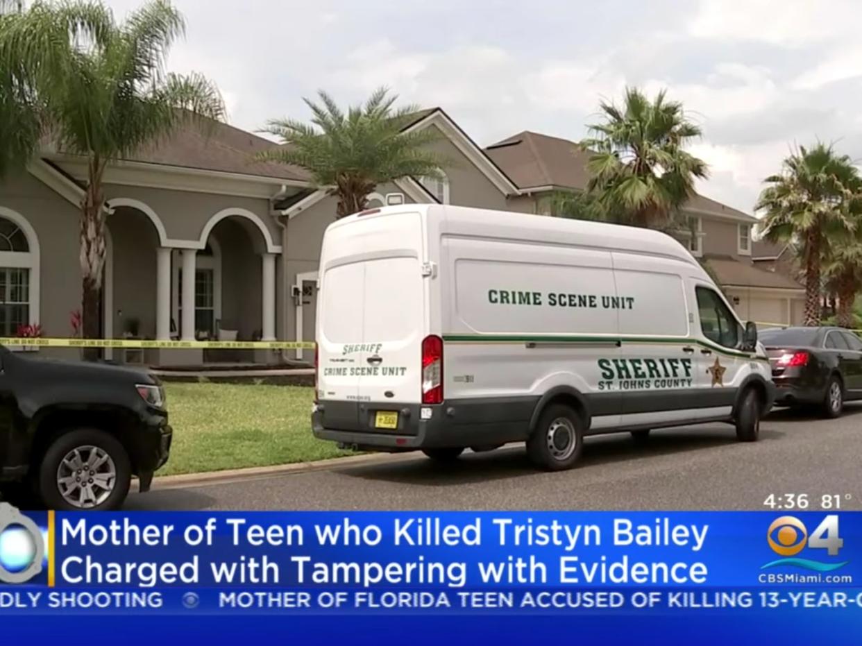 <p>Crystal Lane Smith, mother of teen accused of murdering fellow student, arrested </p> (CBS Miami/YouTube)