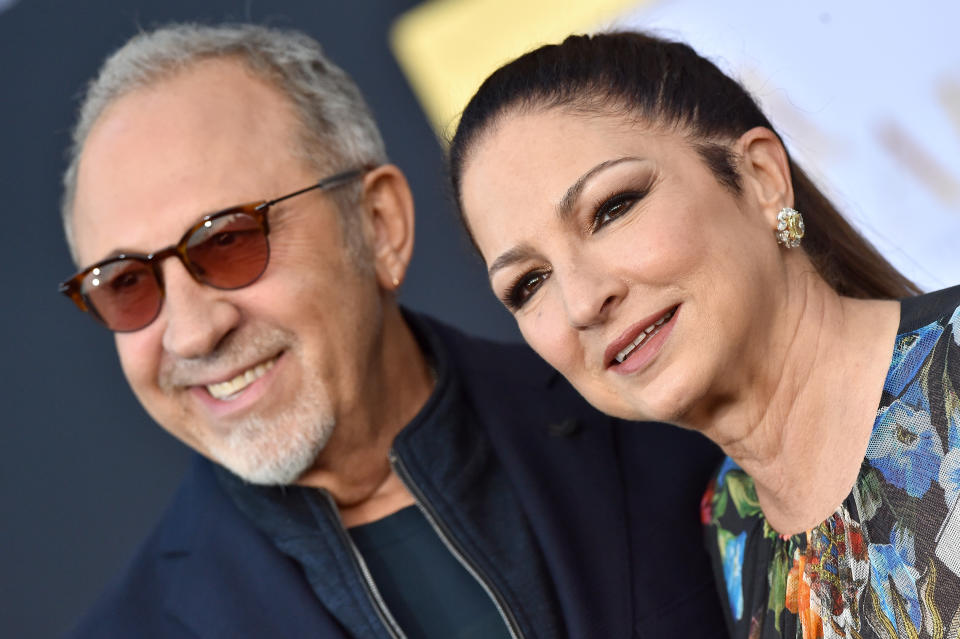 LOS ANGELES, CA - SEPTEMBER 24:  Emilio Estefan and Gloria Estefan attend the premiere of Warner Bros. Pictures' 'A Star Is Born' at The Shrine Auditorium on September 24, 2018 in Los Angeles, California.  (Photo by Axelle/Bauer-Griffin/FilmMagic)