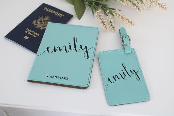 38) Personalized Passport and Luggage Tags
