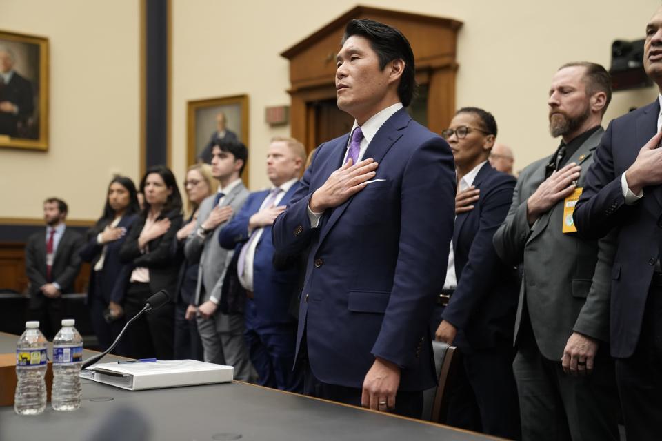 Special Counsel Robert Hur appears before the House Judiciary Committee on March 12, 2024 about his report on President Joe Biden's handling of classified documents.