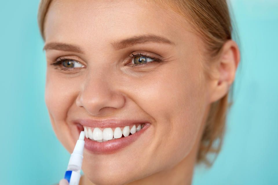 Get your teeth looking whiter than ever at home with the help of an easy-to-use whitening pen. (Source: iStock) 