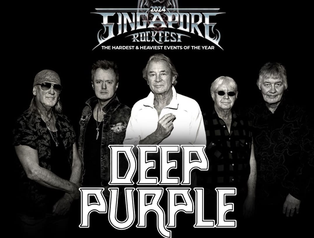 Veteran British rock band Deep Purple will be performing at Fort Canning Park on 1 May 2024. (PHOTO: LAMC Productions)