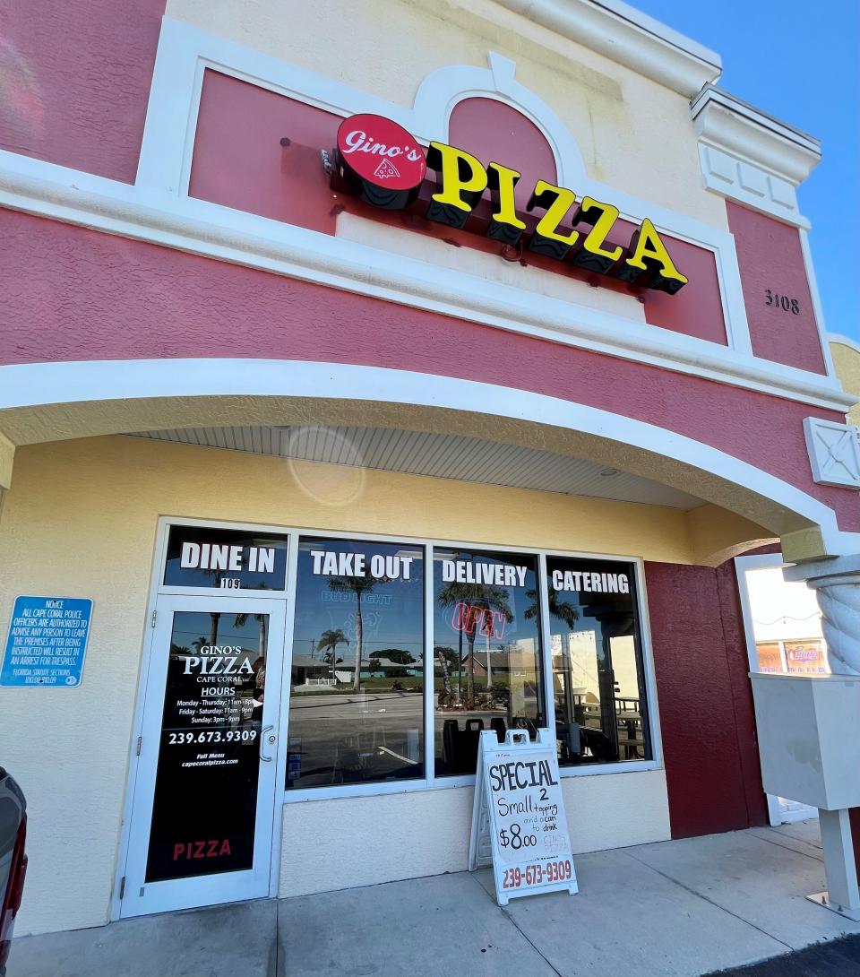 Gino's Pizza opened in the former South Cape Mona Lisa spot on Santa Barbara Boulevard in Cape Coral.