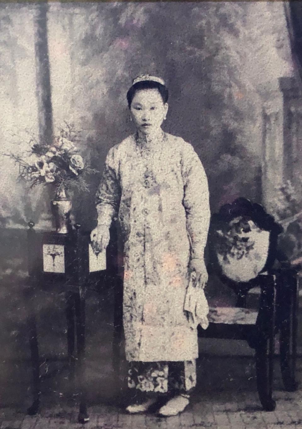 Cecilia Lim’s mother-in-law, a Nyonya from Phuket, Thailand, wearing the ‘baju panjang’. — Picture courtesy of Cecilia Lim