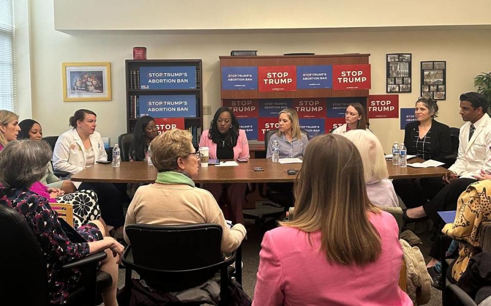 Democratic lawmakers, physicians and two women who experienced complications during pregnancy, spoke about reproductive health care at a roundtable at The Community Family Life & Recreation Center at Lyon Park. 