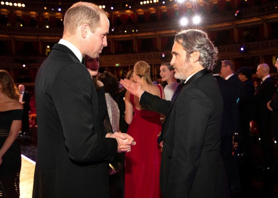 Prince William and Joaquin Phoenix at the BAFTA Awards | Jeff Gilbert/WPA Pool/Getty