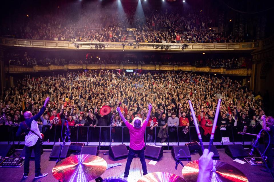 Sammy Hagar and the Circle celebrate with the crowd at the sold-out Fillmore Detroit on Oct. 23, 2023.