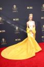 <p>Anya Taylor Joy and her stylist Law Roach are becoming a force to be reckoned with. The actress is one of the most exciting people to watch on the red carpet right now, and she did not disappoint for the 2021 Emmys, where she chose a beautiful cream satin gown by Dior Haute Couture with a dramatic yellow train, paired with sparkling Tiffany & Co jewellery.</p>