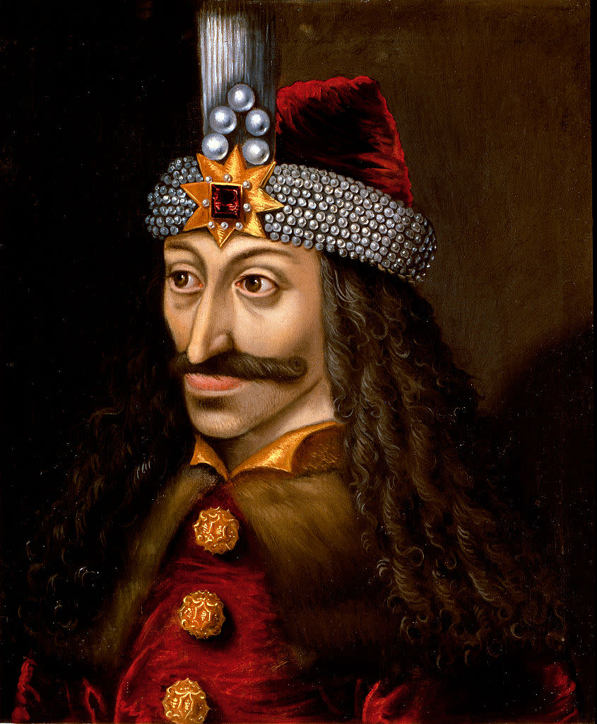 Portrait of Vlad III the Impaler, or Dracula (1431-1476) who inspired Bram Stoker's novel Dracula.<span class="copyright">Stefano Bianchetti—Corbis/Getty Images</span>