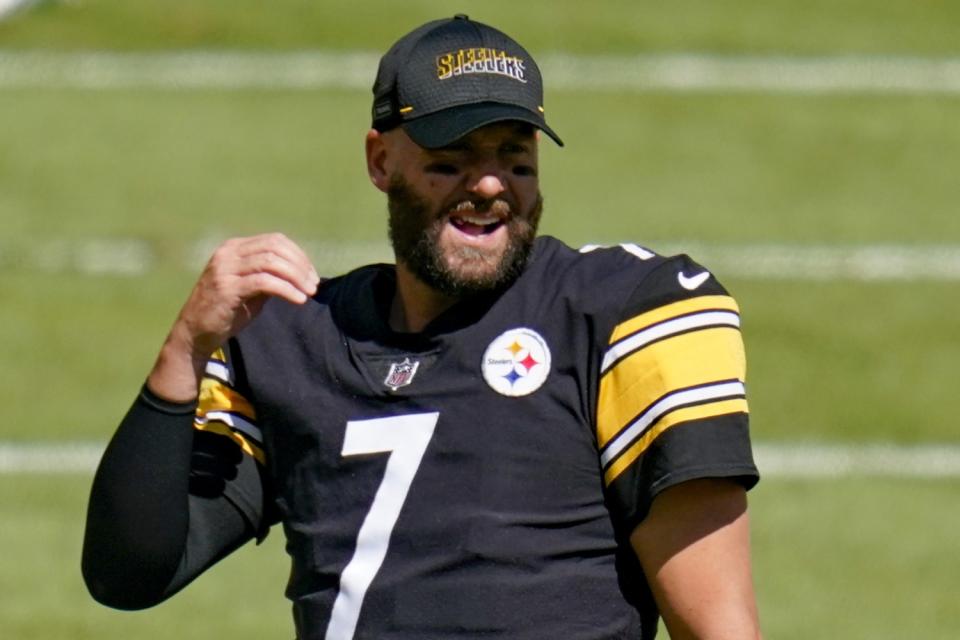 Pittsburgh Steelers quarterback Ben Roethlisberger warms up before playing the Denver Broncos on Sept. 20.